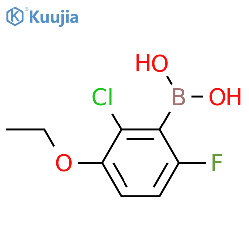 2-chloro-3-ethoxy-6-fluorophenylboronicacid structure