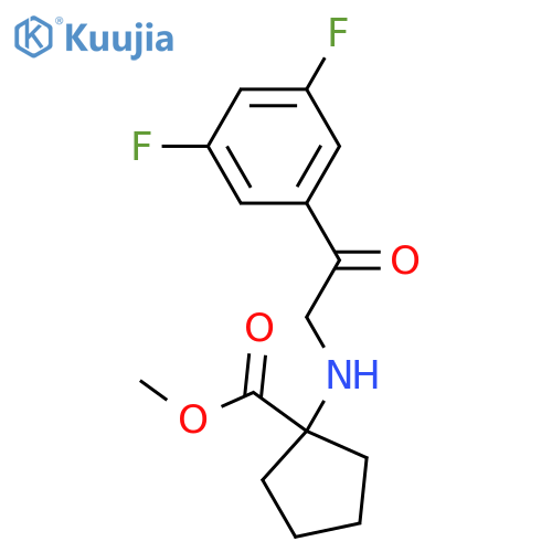 1-2-(3,5-Difluorophenyl)-2-oxoethylamino-Cyclopentanecarboxylic Acid Methyl Ester structure