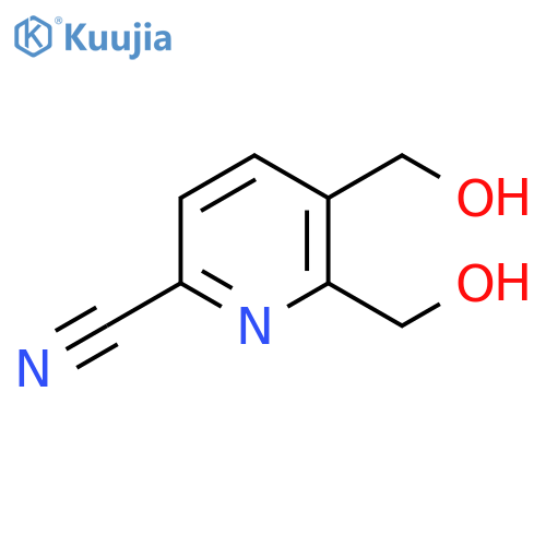 5,6-bis(hydroxymethyl)-2-Pyridinecarbonitrile structure
