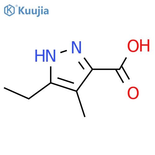 5-ethyl-4-methyl-1H-pyrazole-3-carboxylic acid structure