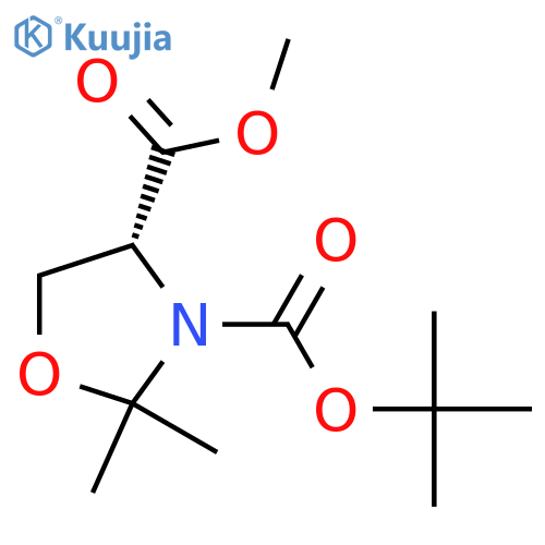 3-tert-butyl 4-methyl (4R)-2,2-dimethyl-1,3-oxazolidine-3,4-dicarboxylate structure