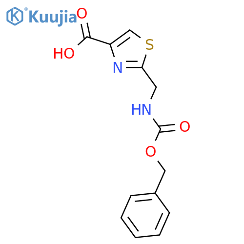 2-[(Benzyloxycarbonylamino)methyl]thiazole-4-carboxylic acid structure