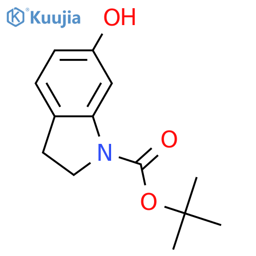 tert-butyl 6-hydroxy-2,3-dihydro-1H-indole-1-carboxylate structure