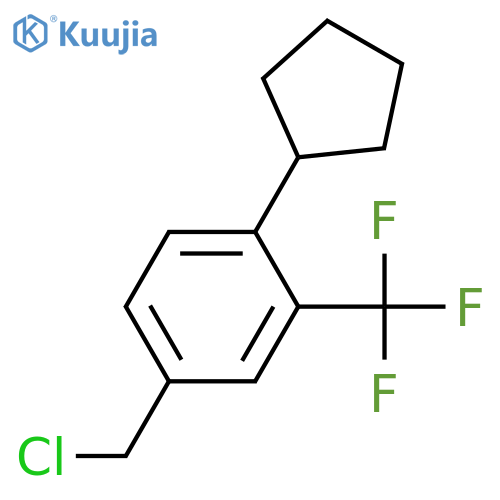 4-(Chloromethyl)-1-cyclopentyl-2-(trifluoromethyl)benzene structure