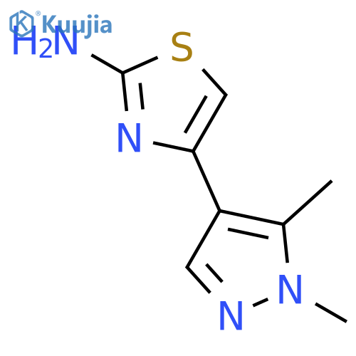4-(1,5-dimethyl-1H-pyrazol-4-yl)-1,3-thiazol-2-amine structure