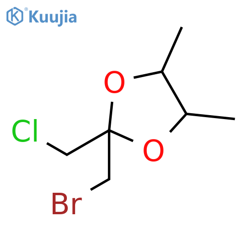1,3-Dioxolane, 2-(bromomethyl)-2-(chloromethyl)-4,5-dimethyl- structure