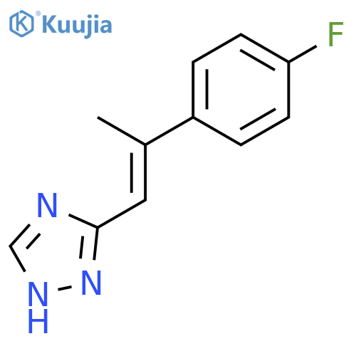 1H-1,2,4-Triazole, 3-[2-(4-fluorophenyl)-1-propenyl]- structure