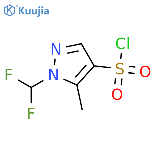 1-(Difluoromethyl)-5-methyl-1H-pyrazole-4-sulfonyl chloride structure