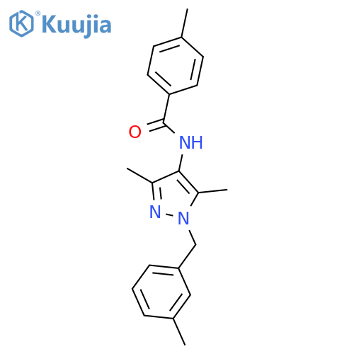N-[3,5-Dimethyl-1-(3-methyl-benzyl)-1H-pyrazol-4-yl]-4-methyl-benzamide structure