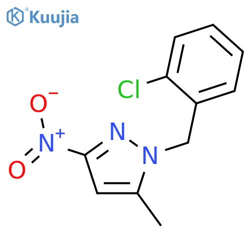 1-(2-chlorophenyl)methyl-5-methyl-3-nitro-1H-pyrazole structure