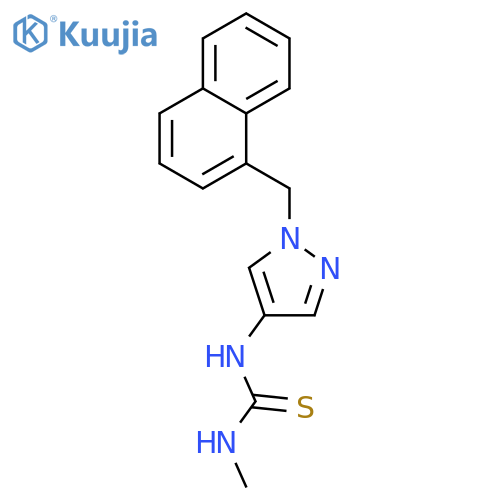 1-Methyl-3-(1-naphthalen-1-ylmethyl-1H-pyrazol-4-yl)-thiourea structure