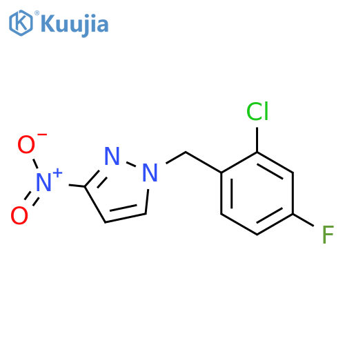 1-(2-Chloro-4-fluoro-benzyl)-3-nitro-1H-pyrazole structure