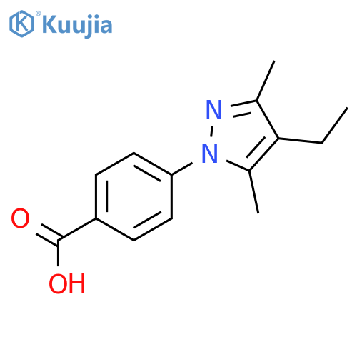 4-(4-Ethyl-3,5-dimethyl-pyrazol-1-yl)-benzoic acid structure
