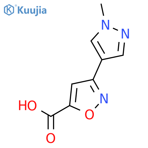 3-(1-methyl-1H-pyrazol-4-yl)-1,2-oxazole-5-carboxylic acid structure