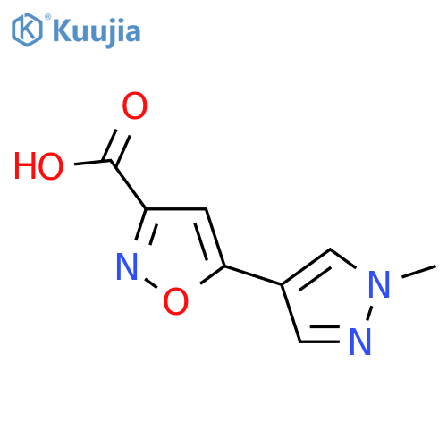 5-(1-methyl-1H-pyrazol-4-yl)-1,2-oxazole-3-carboxylic acid structure