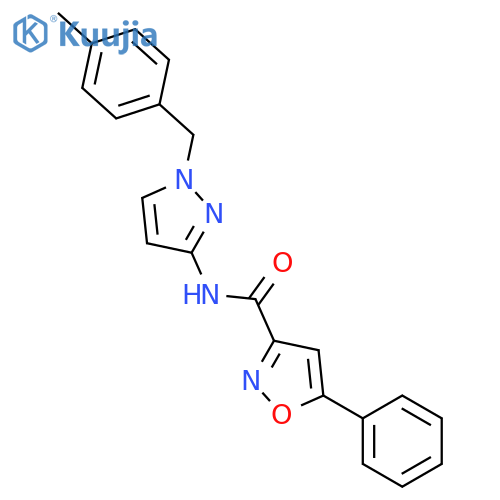 <br>5-Phenyl-isoxazole-3-carboxylic acid [1-(4-methyl-benzyl)-1H-pyrazol-3-yl]- amide structure