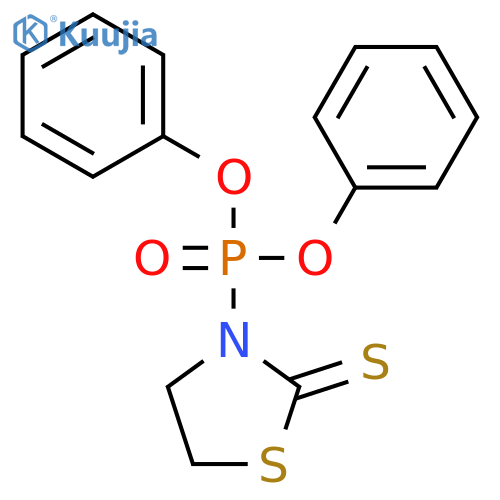 Phosphonic acid, (2-thioxo-3-thiazolidinyl)-, diphenyl ester structure