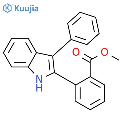 Benzoic acid, 2-(3-phenyl-1H-indol-2-yl)-, methyl ester structure
