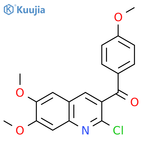 Methanone, (2-chloro-6,7-dimethoxy-3-quinolinyl)(4-methoxyphenyl)- structure