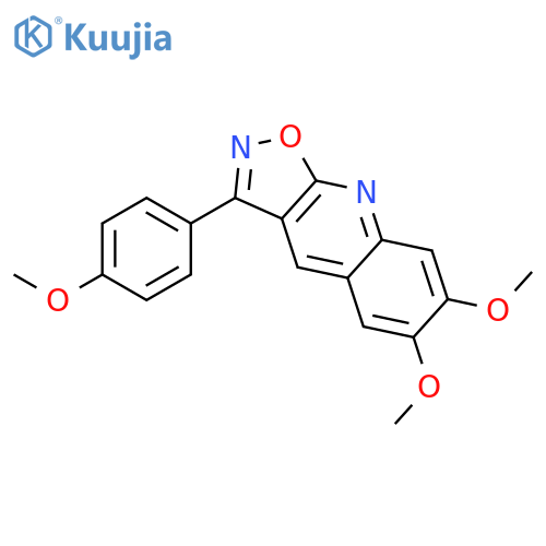 Isoxazolo[5,4-b]quinoline, 6,7-dimethoxy-3-(4-methoxyphenyl)- structure