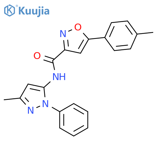 <br>5-(4-methylphenyl)-N-(3-methyl-1-phenyl-1H-pyrazol-5-yl)-3-isoxazolecarboxa mide structure