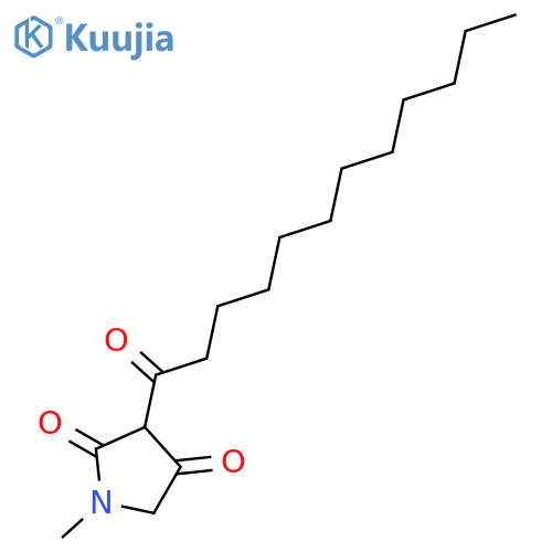 2,4-Pyrrolidinedione, 1-methyl-3-(1-oxododecyl)- structure