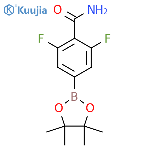 2,6-Difluoro-4-(4,4,5,5-tetramethyl-1,3,2-dioxaborolan-2-yl)benzamide structure