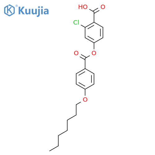 Benzoic acid, 2-chloro-4-[[4-(heptyloxy)benzoyl]oxy]- structure