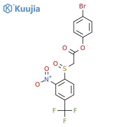 4-bromophenyl 2-2-nitro-4-(trifluoromethyl)benzenesulfinylacetate structure