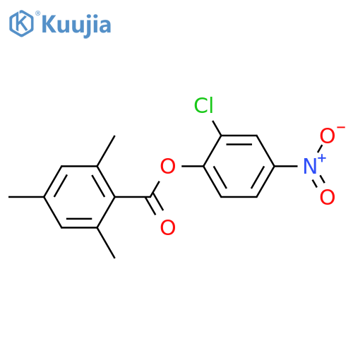 Benzoic acid, 2,4,6-trimethyl-, 2-chloro-4-nitrophenyl ester structure