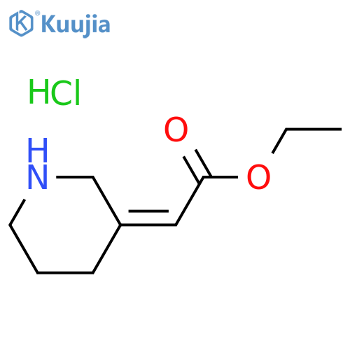 ethyl (2Z)-2-(3-piperidylidene)acetate;hydrochloride structure