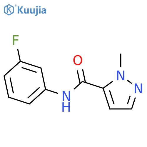 N-(3-fluorophenyl)-1-methyl-1H-pyrazole-5-carboxamide structure
