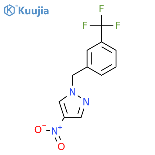 4-nitro-1-{3-(trifluoromethyl)phenylmethyl}-1H-pyrazole structure