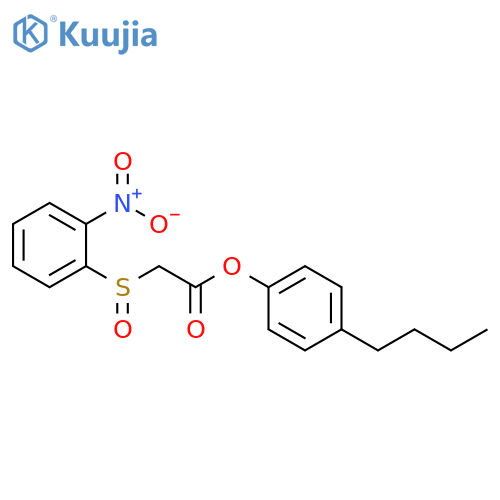 4-butylphenyl 2-(2-nitrobenzenesulfinyl)acetate structure