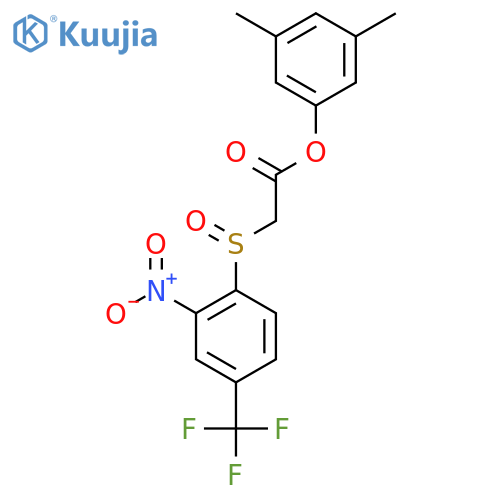 3,5-dimethylphenyl 2-2-nitro-4-(trifluoromethyl)benzenesulfinylacetate structure