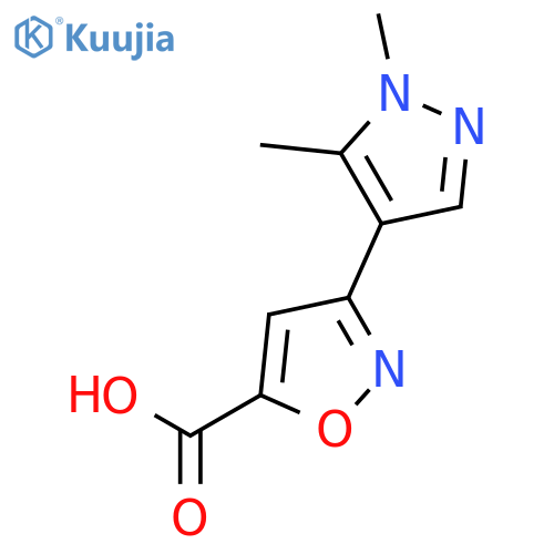 3-(1,5-Dimethyl-1H-pyrazol-4-yl)isoxazole-5-carboxylic acid structure
