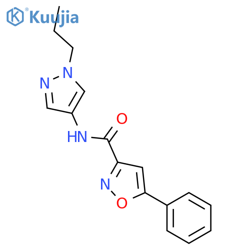5-Phenyl-isoxazole-3-carboxylic acid (1-propyl-1H-pyrazol-4-yl)-amide structure