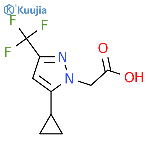 2-5-cyclopropyl-3-(trifluoromethyl)-1H-pyrazol-1-ylacetic acid structure