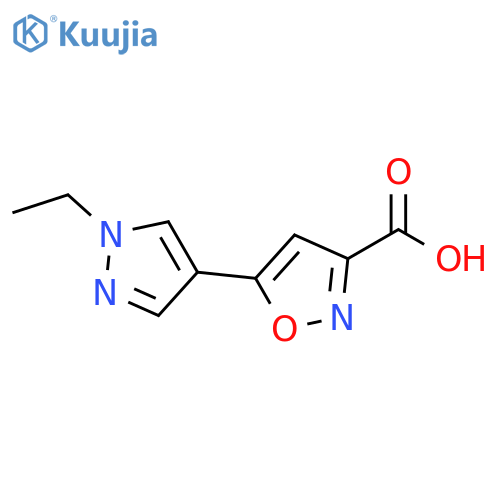 5-(1-Ethyl-1H-pyrazol-4-yl)isoxazole-3-carboxylic acid structure