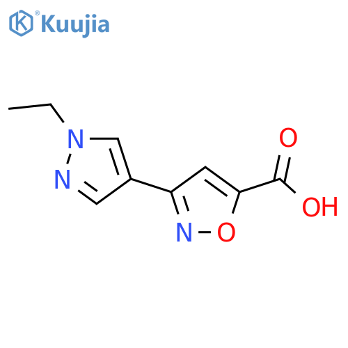3-(1-ethyl-1H-pyrazol-4-yl)-1,2-oxazole-5-carboxylic acid structure