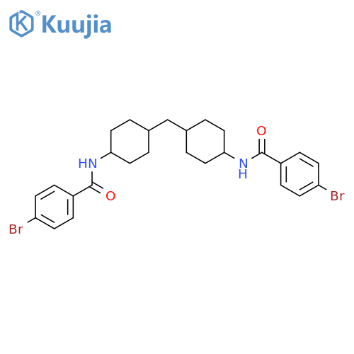 <br>4-bromo-N-[4-({4-[(4-bromobenzoyl)amino]cyclohexyl}methyl)cyclohexyl]benzam ide structure