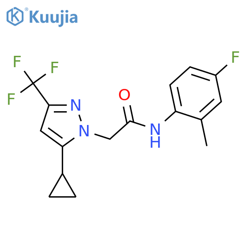 <br>2-(5-Cyclopropyl-3-trifluoromethyl-pyrazol-1-yl)-N-(4-fluoro-2-methyl-pheny l)-acetamide structure