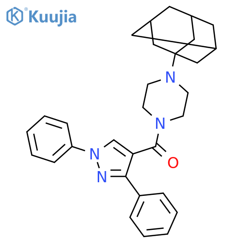 <br>(1,3-diphenyl-1H-pyrazol-4-yl)[4-(tricyclo[3.3.1.1~3,7~]dec-1-yl)piperazin- 1-yl]methanone structure