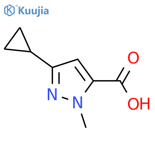 3-cyclopropyl-1-methyl-1H-pyrazole-5-carboxylic acid structure