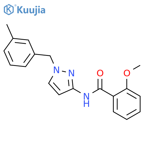 2-methoxy-N-[1-(3-methylbenzyl)-1H-pyrazol-3-yl]benzamide structure
