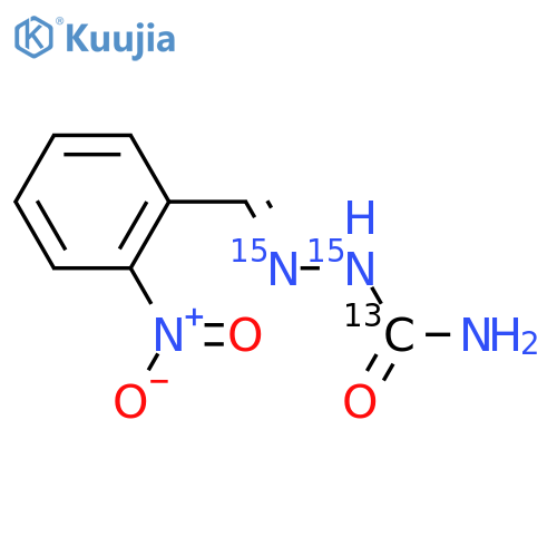 2-Nitrobenzaldehyde Semicarbazone-13C-1,2-15N2 structure