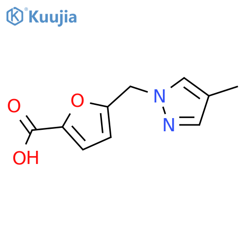 5-(4-Methyl-pyrazol-1-ylmethyl)-furan-2-carboxylic acid structure