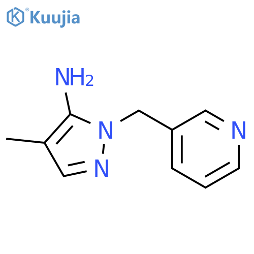 4-methyl-1-(pyridin-3-ylmethyl)-1H-pyrazol-5-amine structure