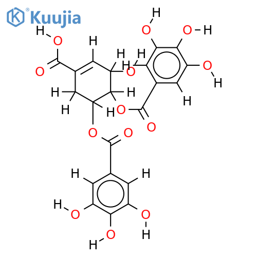 (-)-shikimic acid 3,4-O-digallate structure