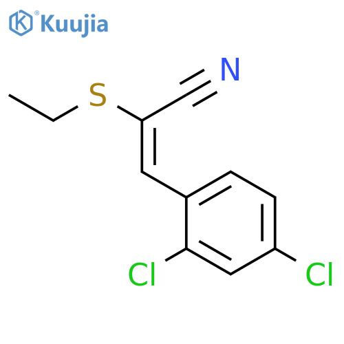 2-Propenenitrile, 3-(2,4-dichlorophenyl)-2-(ethylthio)-, (E)- structure